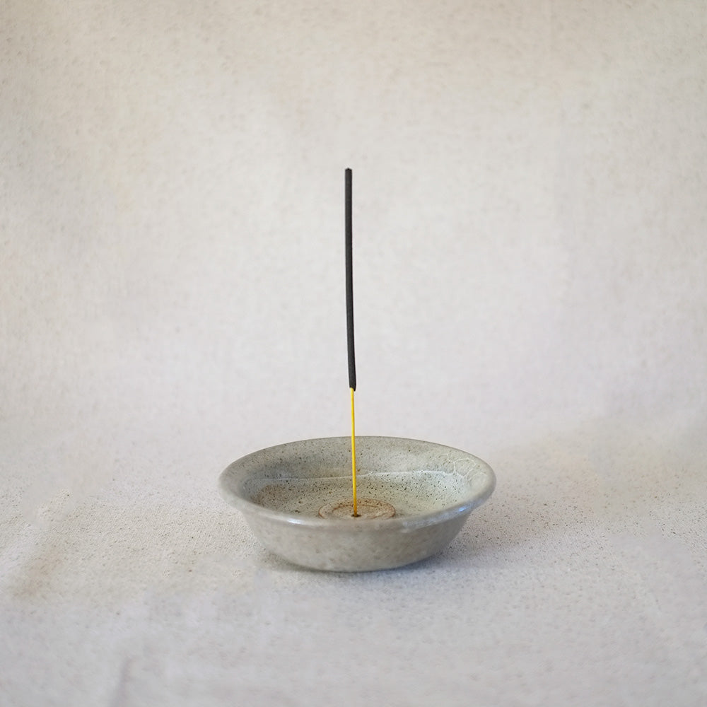 ash glaze incense bowl