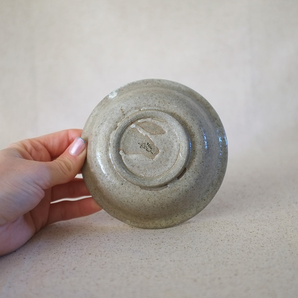 ash glaze incense bowl