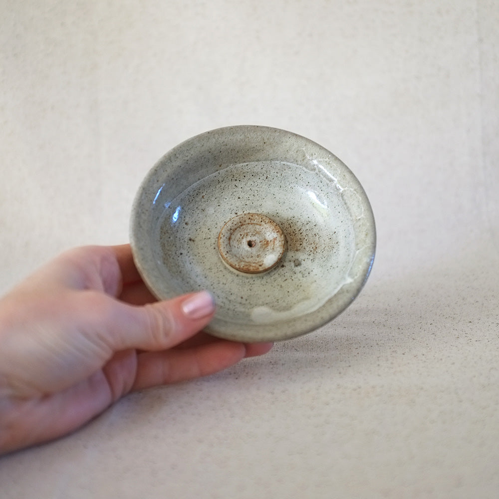 ash glaze incense bowl