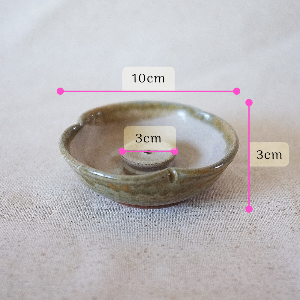 three-tipped flower ash incense bowl
