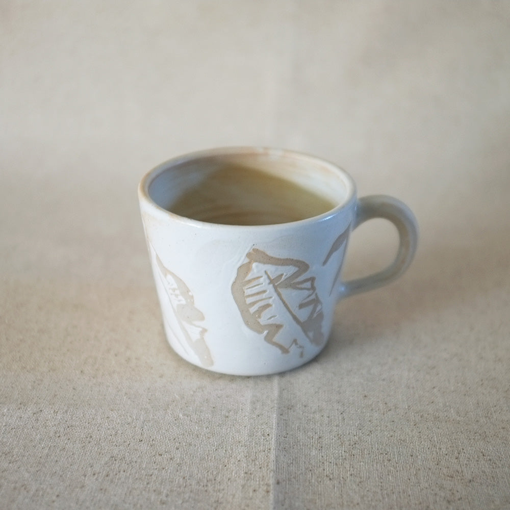 shino leaf mug