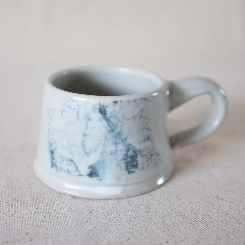 monoprint fern mug