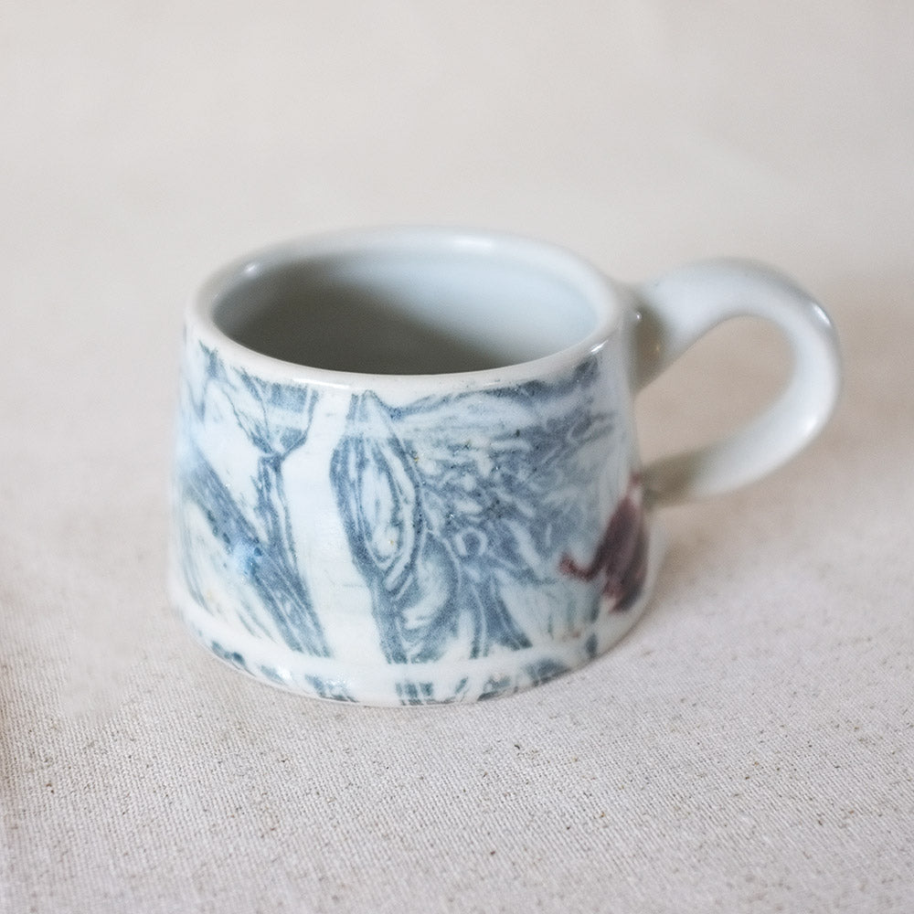 monoprint lily blush mug