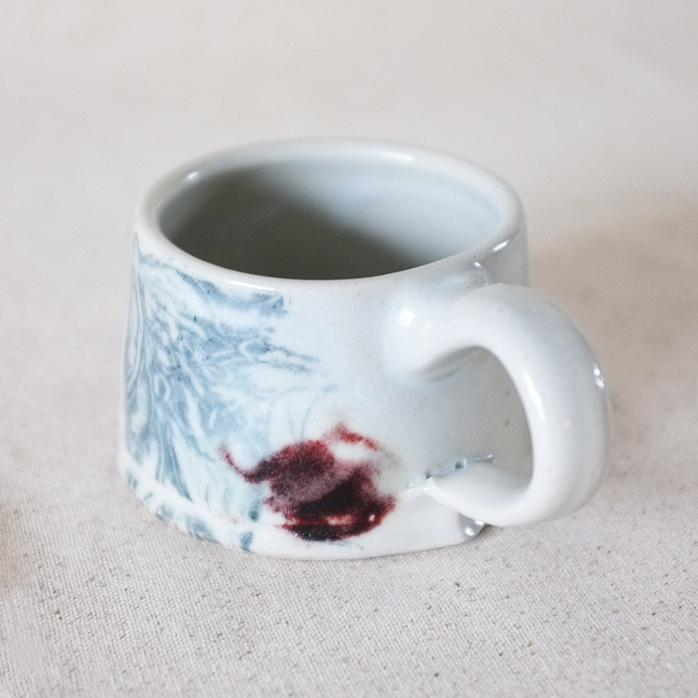 monoprint lily blush mug